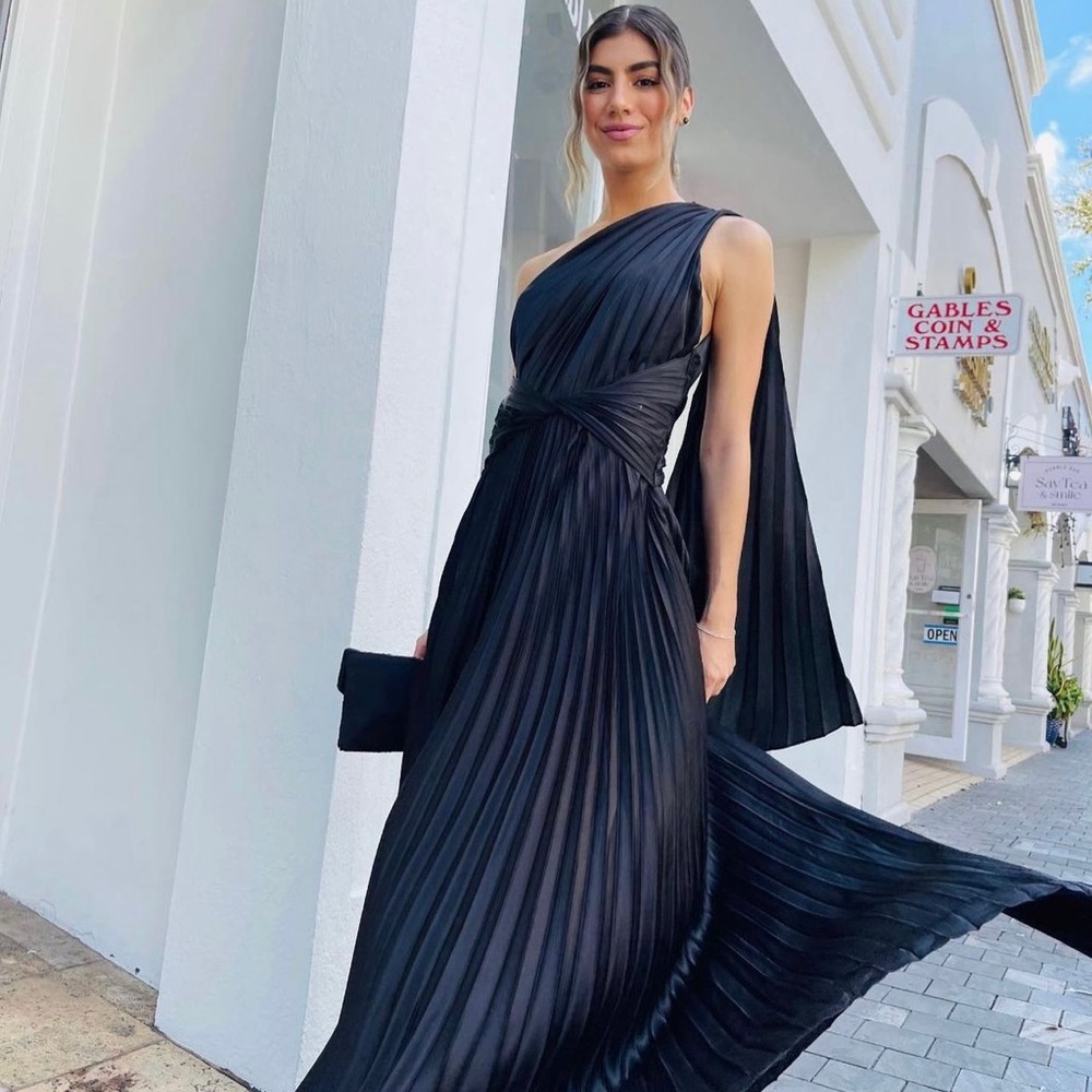 Black off shoulder Formal Gown